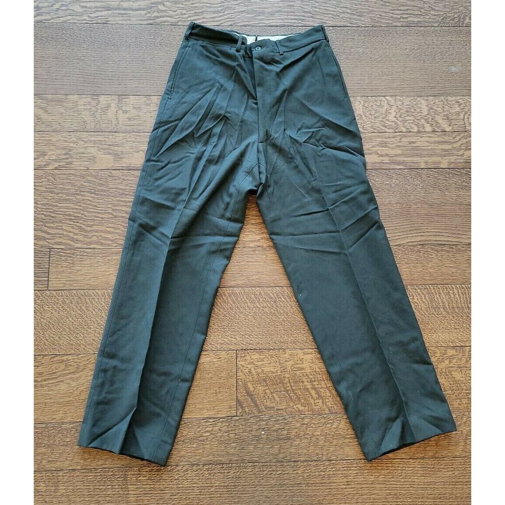 Vintage US Army Military Wool Men's Green (32 W) Trousers Pants Uniform (1957) A